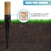 Furnishh 4x4 Fence Post Anchor Ground Stakes (Inner Diameter 3.5