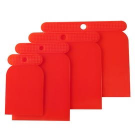 4pc Multipurpose Plastic Filling and Scraping Set - Putty Scraper, Flexible Plastic Tools for Smoothing Surfaces, Filling, Skimming and Gently Scraping Surfaces
