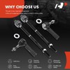 A-Premium Set of 4, Front Inner & Outer Tie Rod
