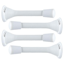 sourcing map Door Stopper, 4 Pack Door Stop Wall, Rust Resistant, Noise Cancellation, 3" Spring Door Stoppers, Protect Doors White