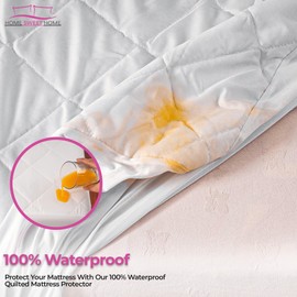 Home Sweet Home UK Waterproof Quilted Small Single Mattress Protector Bunk Bed Mattress Protector 30cm Extra Deep Mattress Cover Breathable 100% Microfiber Anti Allergy Mattress Protector