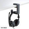 サンワサプライ ヘッドホンフック 360°回転 バネ式クランプ PDA-STN18BK