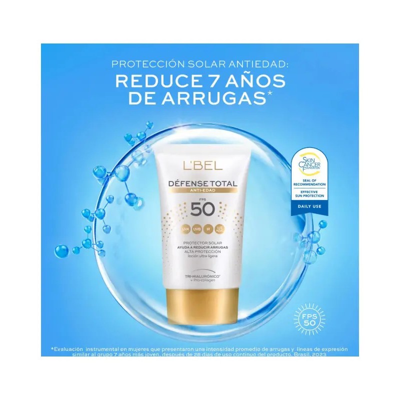 Bloqueador Facial Lbel Defense Total Anti-edad Fps50 2 Pzas