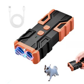 Anti Barking Device for Dogs, Bark Shield Repeller 3 Modes, Dual Ultrasonic Dog Barking Deterrent Devices with LED Flashlight, Stop Barking Dog Device, Sonic Anti Bark Tool for Outdoor Indoor