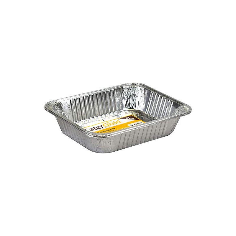 Rectangle Disposable Aluminium Foil Trays 32 x 26 x 8cm