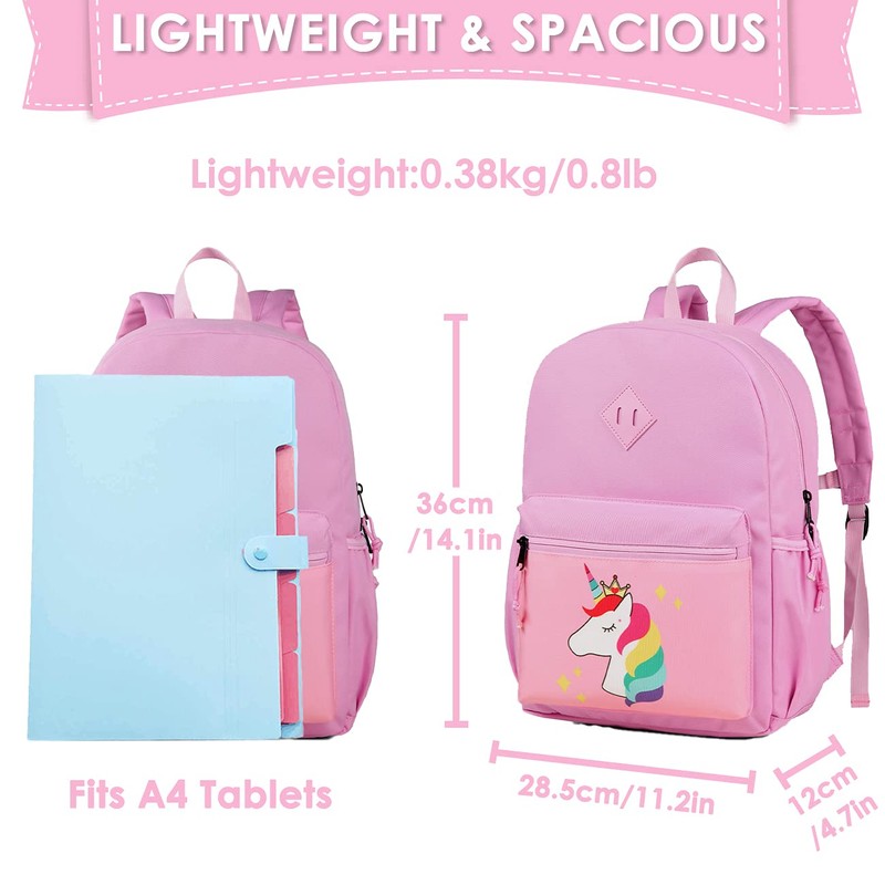 Kasgo Toddler Backpack, Lightweight Kids Backpack Cute Unicorn School Bag