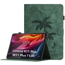 Oduio Case for K11 Plus Premium PU Leather Multi-Angle Folio Protective Case Cover with Card Slot and Stand Function - Green