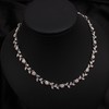 Enrwin Austrian Crystal Rhinestone Choker Necklace Elegant Flower Leaf Chain