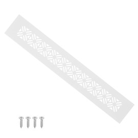 PATIKIL 12 x 2 Inch Door Air Vent Cover, Heavy Duty Aluminum Grille Ventilation Cover Louvered with Mounting Screws for Cabinet Wardrobe Door, White