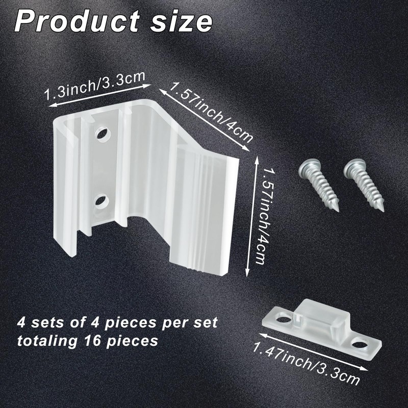 BMIROAMDFE 4 Sets Mirrored Door Latch for Camper RV Sliding