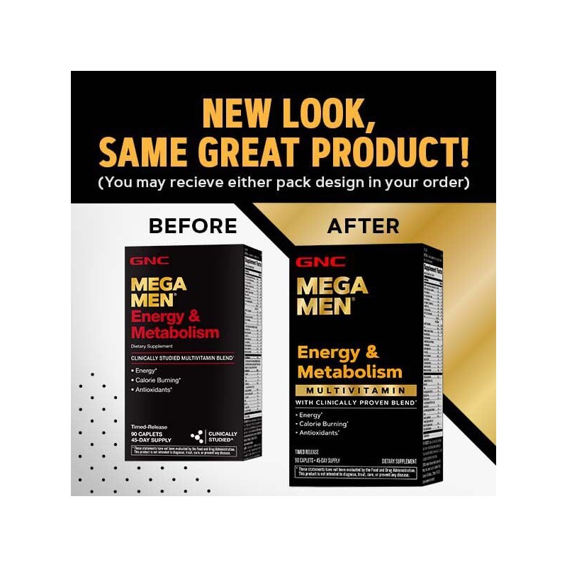 GNC Mega Men Energy & Metabolism Multivitamin | Antioxidants and