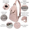Baggallini Naples Convertible Small Daypack Sling Crossbody, Ballet Pink