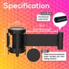 DuraSteel Replacement Stanchions Belt Head Cassette - 6.5 Feet Black