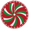 Fzbali Peppermint Candy Tree Skirt 36 Inches Lace-up Merry Christmas