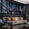 Self Adhesive Wallpaper Roll Paper view of manhattan at night