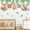 wondever wondever Jungle Animal on Swings Nursery Wall Decals Lion