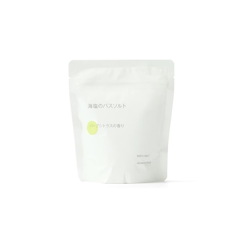 MUJI 84935084 Sea Salt Bath Salt, Herbal Citrus Scent, 12.2