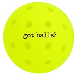 Pickle Jargon Pickleball Balls - USAPA-Approved Outdoor Balls with Witty Text, Perfect Pickleball Gift, Tournament-Grade Bounce, Wind-Resistant (26g Each)