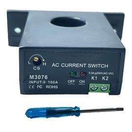 Current Sensing Relay AC Current Sensing Switch 0-100A Normally Opned Amp Sensor Monitoring Relay (M3076)