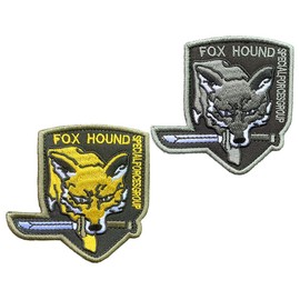 2 PCS Fox Hound Tactical Patch Embroidered Emblem Foxhound Solid Hook and Loop Applique Badge Patches for Medium/Large Dogs Harness Vest Clothes Work Dog Guide Dog