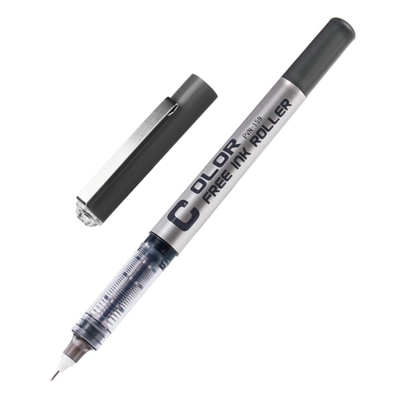 EYEYE Black Rollerball Pens 0.5mm Needle Tip, 12 Pack Extra
