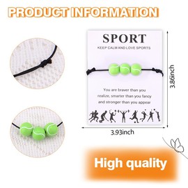 Tennis Bracelet Team Gift for Sportsman Coach Gift Sport Theme Party Favors Decoration Stuffer Tennis Gifts for Women Men Sports Lover Fans Friends Encouragement Postive Gift Idea