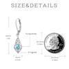 LOOVE Turquoise Earrings for Women Dangling Sterling Silver Filigree Earrings
