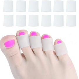 6 Pairs Soft Gel Toe Caps Toe Sleeves Toe Tubes Toe Protectors, Finger Cover,for Corns Remover, Callus Cushion, Bunion Treatment