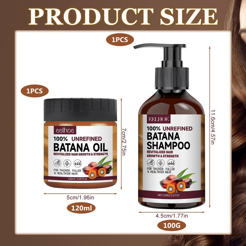 Batana Shampoo and Conditioner, Batana Oil for Hair Growth, Batana
