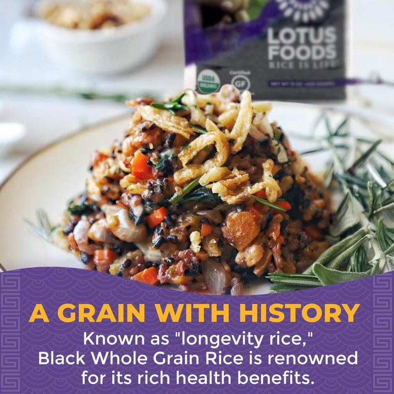 Lotus Foods Organic Forbidden Rice - Black Rice Organic, Purple