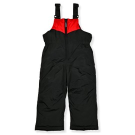 Arctic Quest Boys Ski Jacket and Snowbib Snowsuit Set 2 Piece Zip Up Jacket and Overall Snowsuit Set, Red Color-Blocked, 5/6