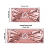 LEBENGURU Metallic Rose Spandex Chair Sashes, 50pcs Premium Stretch Bows