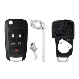 StandardAutoPart - Carcasa de 5 botones con llave abatible compatible con Allure Regal Camaro Equinox Cruze Sonic Terrain Impala Malibu Encore Acadia (solo carcasa)