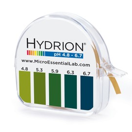 Micro Essential Lab 333 Hydrion Short Range pH Test Paper Dispenser, 4.8 - 6.7 pH, Single Roll
