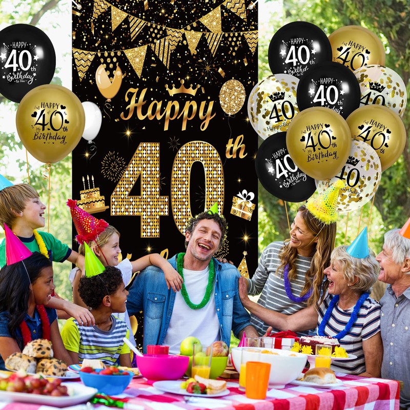 RUMIA 40th Birthday Party Balloons