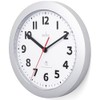 Acctim 74317 Parona, Silver Radio Controlled Wall Clock, 23cm Diameter