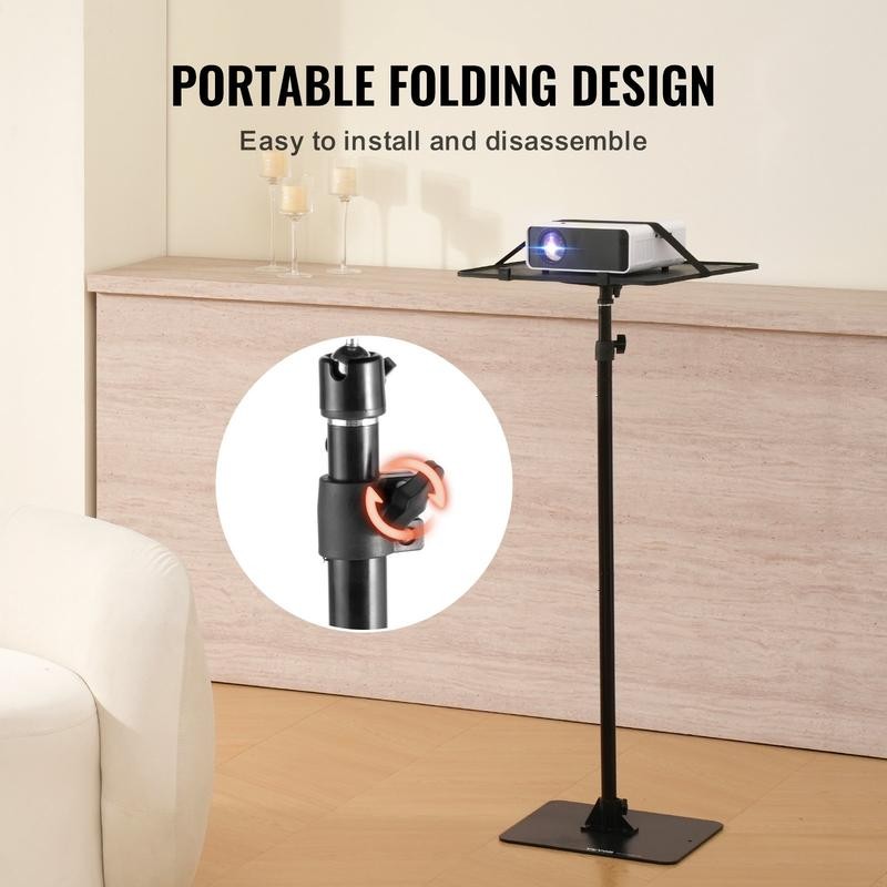 VEVOR Projector Stand Projector Floor Stand Adjustable Height from 30.3