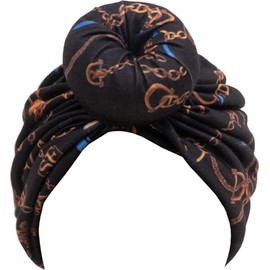 TouchUps Hair Bun Cap Hair Protection Head Wrap Hairbun Cap Wrap African Turban Pattern Headwrap Headscarf Black
