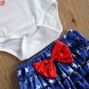 Infant Baby Girl Shorts Outfit Set 4th of July Romper