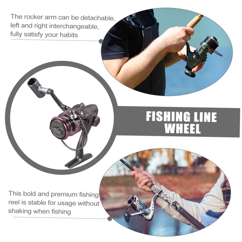 Sosoport 2pcs Portable Fishing Reel Wire Cup Left Right Interchangeable