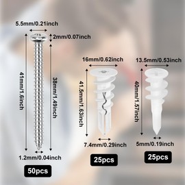DECARETA Pack of 50 Appliance Screws Electric Screws Carbon Steel Cross Head Electric Screws Silver Countersunk Screws Screw Assortment Set for Electrical Appliances