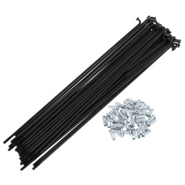 A ABSOPRO Bicycle Spokes 12G 228mm Length Bike Wheel Spokes Carbon Steel Black 1 Set