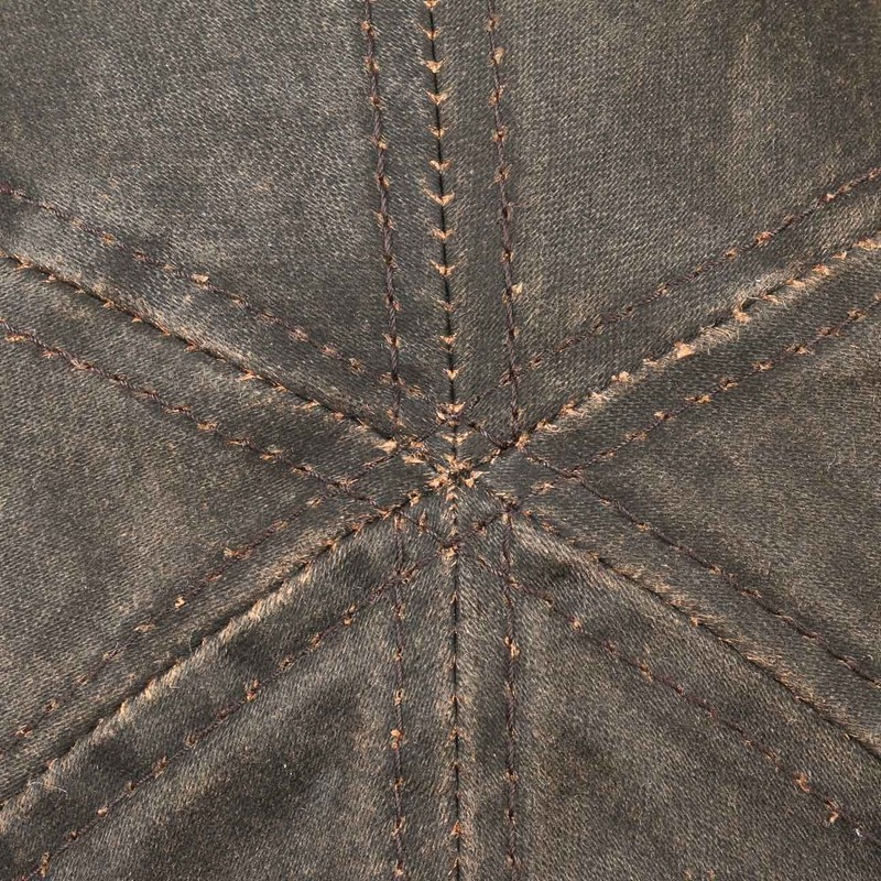 Stetson Level Distressed Cotton Duckbill Flat Cap Medium Brown