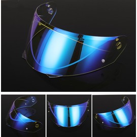 Lumfeerix for Hjc I90 Helmet Hj-33 Shield Replacement Visor (Revo Blue Mirror-revo)