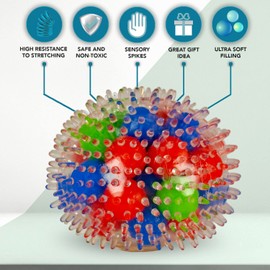 Gifton - DNA Stress Ball Colorful Water Beads - Novelty Fidget Toy ADHD Anxiety Physio Therapy - Gift for Kids Adults Men Women Teen - Birthday Present for Girl Boy Christmas Stocking Filler