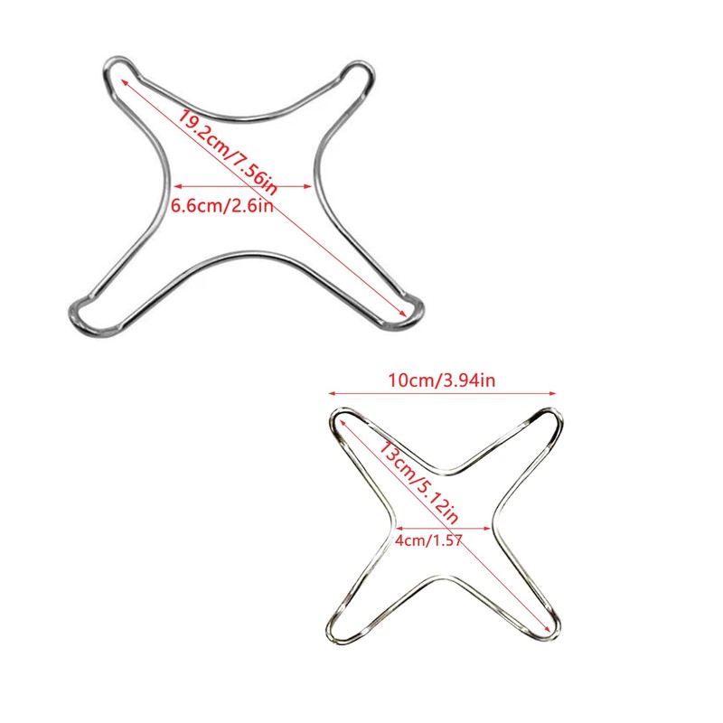 UtySty 2 Pack Gas Ring Reducer Flat Pot Wire Rack