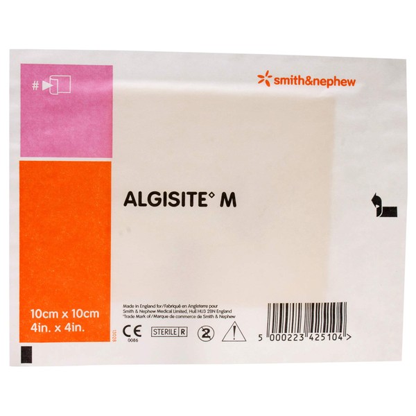 Smith and Nephew 59480200 Algisite M Calcium Alginate Dressings 4" x 4" - Box of 10