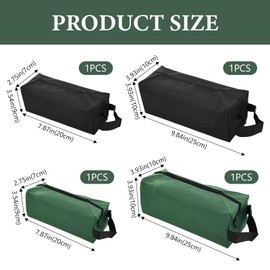 4 PCS Small Canvas Tool Bag, Versatiles Mall Tool Bag, Small Canvas Pouch for Screwdrivers,Wrench,Pliers Hand Tools