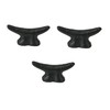 Set of 6 Matte Black Cast Iron Boat Cleat Drawer