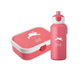 4you Design Set ✶Lunchbox & Drinking Bottle with Silhouette + Name✶, Various Motifs & Colours are available ✶Mepal Campus + Bento Box & Fork ✶School ✶Child - Customisable